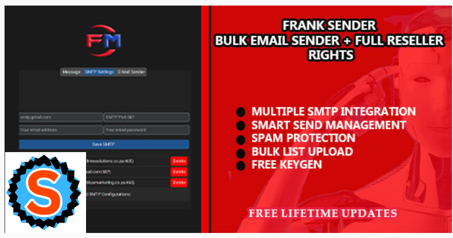 Frank Mail Bulk Email Sender Using Unlimited SMTP - [ Full Reseller Rights]